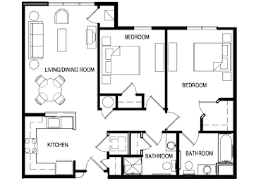  Floor Plan Two Bedroom