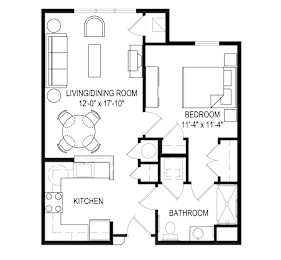  Floor Plan One Bedroom