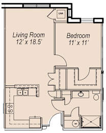  Floor Plan One Bedroom
