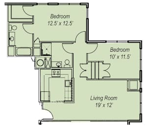  Floor Plan Two Bedroom