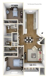 Spokane Valley, WA Aspen Apartments 2 bedrooms 2 bath