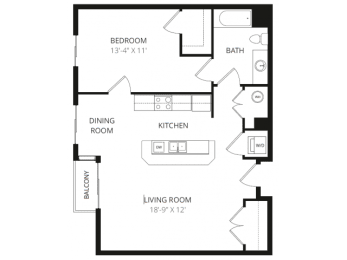  Floor Plan 1X1A