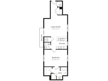  Floor Plan 1x1.5D