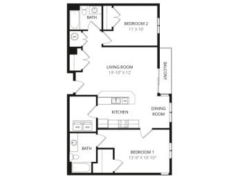  Floor Plan 2X2A