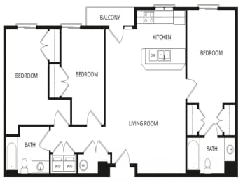  Floor Plan 3X2C