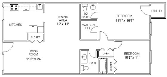Stunning 2 bedroom layout