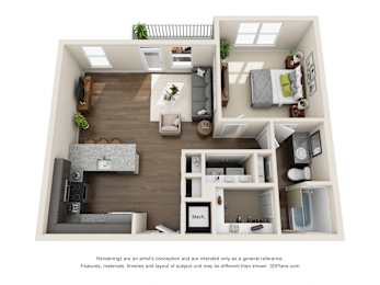 A4p Floor Plan at Viridian, San Antonio, TX, 78244