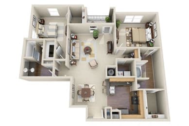 2 Bed 2 Bath  Floor Plan | 1,320 Sq. Ft. at Carrington at Barker Cypress Cypress TX
