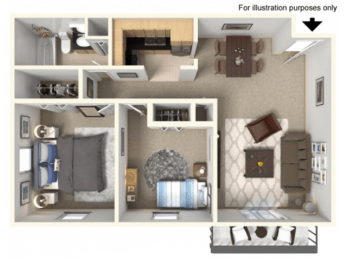 2 bedroom 1 bathroom at Valley York Apartments, Parma Heights, OH, 44130