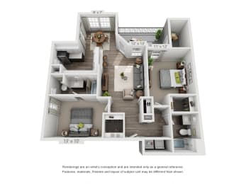 2 Bed 2 Bath