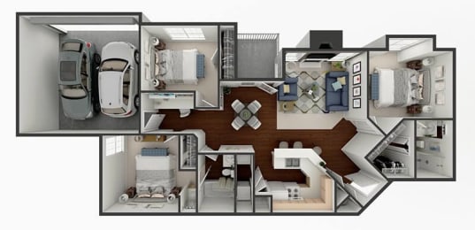 3 bedroom apartment floor plan