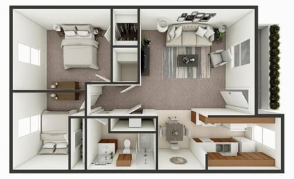Floor Plan  one bedroom apartment