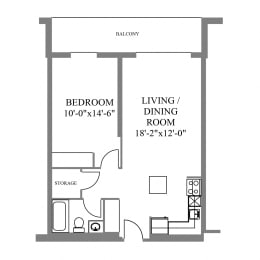 Floor Plan  The Royale 1 Bedroom 1 Bathroom Suite