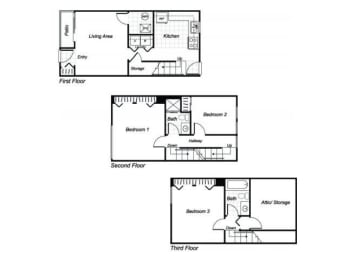 Floor Plan  floorplan at at Parklane Apartments in Gaithersburg, MD