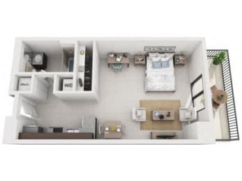 3D Studio floor plan | District West Gables Apartments in West Miami, Florida