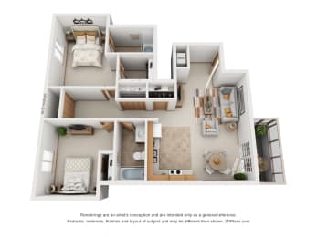 1185 sq.ft. Three Bed Two Bath