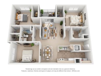 1326 sq.ft. Three Bed Two Bath