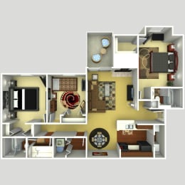 Floor Plan  3 Bedroom 2 Bath