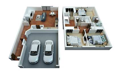  Floor Plan 3 Bedrooms 2.5 Bathrooms Townhome