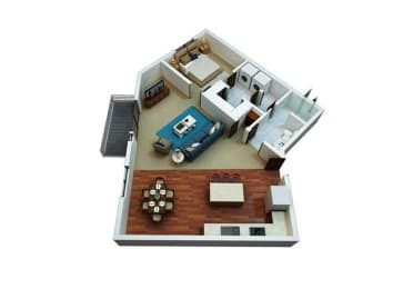  Floor Plan 1 Bedroom / 1 Bathroom