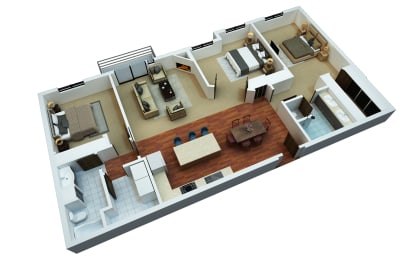  Floor Plan 3 Bed / 2 Bath