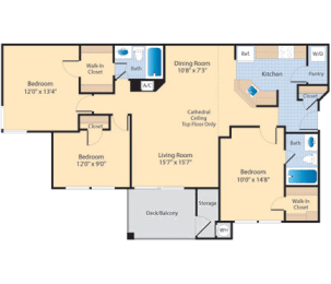 C1 Floor Plan at The Fields of Manassas, Virginia