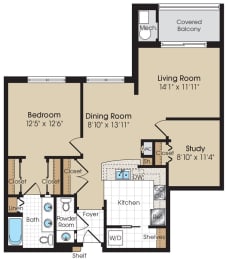 Danville Floorplan at The Marque Apartments, Virginia
