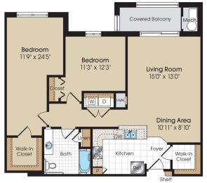 La Marchand HC Floorplan at The Marque Apartments, Virginia