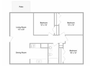 Floor Plan  Three Bedroom