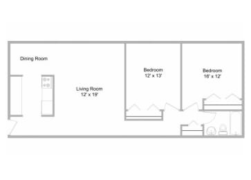 Floor Plan  Two Bedroom