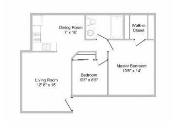 Floor Plan  2 Bedroom