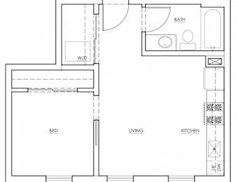  Floor Plan One Bedroom B