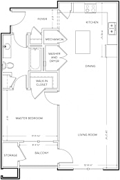 1A Floor Plan at Palms at Magnolia Park, Riverview, Florida