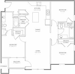 3 Floor Plan at Palms at Magnolia Park, Riverview, FL, 33578
