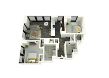 04A Floor Plan at 73 East Lake, Chicago