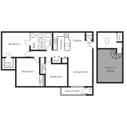  Floor Plan Three Bedroom Loft