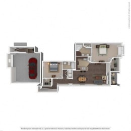 1364 Square-Foot Kalinda Floor Plan at Orion McKinney, Texas