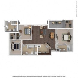 1309 Square-Foot Zanstra Floor Plan at Orion McKinney, McKinney, TX