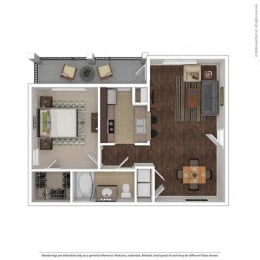 726 Square-Foot Eclipse Floor Plan at Orion Prosper, Prosper, 75078
