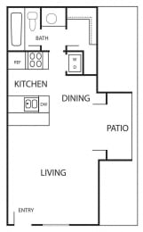 Studio Floor Plan at Stonebridge, Arizona