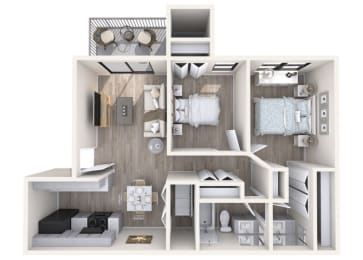  Floor Plan 2 Bed 1 Bath