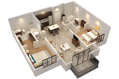 Apartment Floor Plan at Confluence on 3rd Apartments