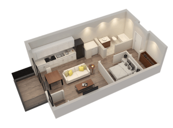Apartment Floor Plan at Confluence on 3rd Apartments