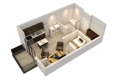 Apartment Floor Plan at Confluence on 3rd Apartments