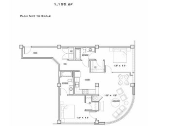 Floor Plan  Two Bedroom Loft