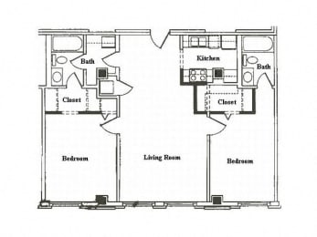 Floor Plan  2 Bedroom Apartment