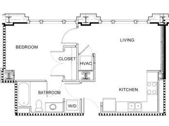 Floor Plan  1 Bedroom