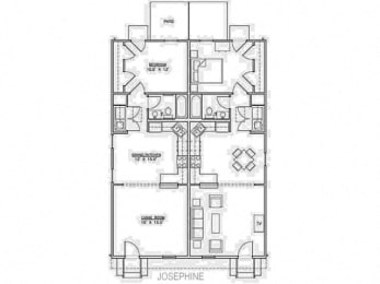 Floor Plan  1 Bedroom Apartment