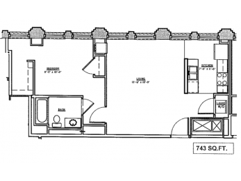 Floor Plan  1 Bedroom Flat
