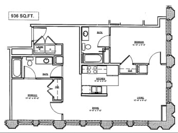 Floor Plan  2 Bedroom Flat